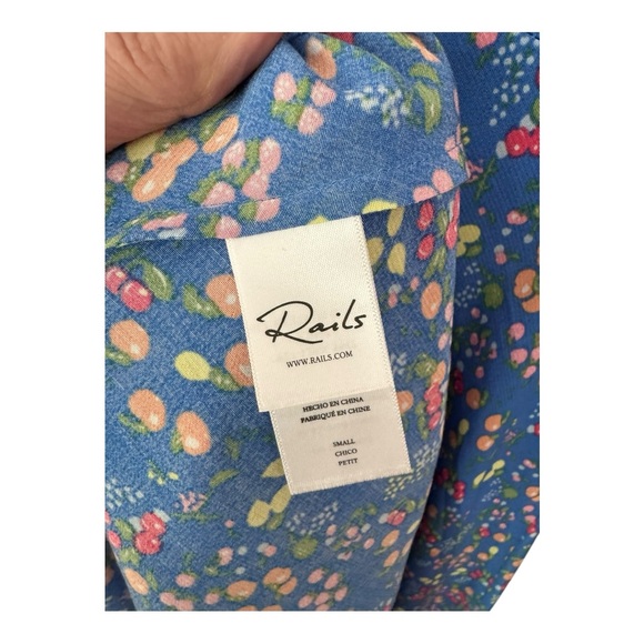 RAILS | $238 Kenz Midi Dress in Blue Citrus Grove, Size Small - Picture 11 of 15